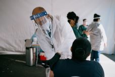 Person getting a vaccine