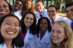 A group of students from UC San Diego PRIME-HEq class of 2023 at their White Coat Ceremony