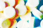 colorful watercolor of aspirins
