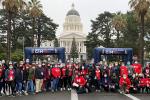 CIM medical volunteers in 2021 in front of the State Capitol.