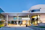 The entrance of the UC Davis Comprehensive Cancer Center. 