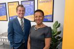 Dr. Don Larsen and Dr. Deborah Deas in the new nursing station