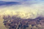 Aerial view of dust storm overrunning the Imperial Valley, California. Salton Sea in upper left. 