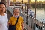 Duy Nguyen stands with his mother near the Tower Bridge in Old Sacramento during one of her visits to spend time with him