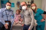 Patient Everly Jacobsen with care team Brian Goudy, Rory Kamerman-Krezmer and Callie Brecek