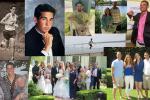 A collage of photos with various people