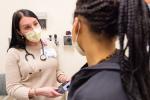 Doctor Shaina Willen with patient