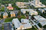 Aerial rendering UC Davis Sacramento campus with building spread out