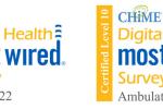 Two logos from College of Healthcare Information Management Executives (CHIME) for Acute and Ambulatory Care