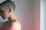 Profile of bald cancer patient