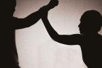 Domestic violence in silhouette