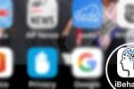 Phone app with iBehavior logo circled