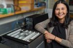 Researcher Megan Dennis in her lab at the UC Davis Genome Center