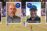 Pictures of the sports psychiatry faculty in front of a soccer field