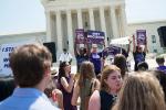 Demonstrators in front of the U.S. Supreme Court