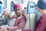 Women with head scarfs getting treatment