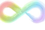 Rainbow infinity symbol