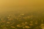 Smoky air over Los Angeles from a wildfire