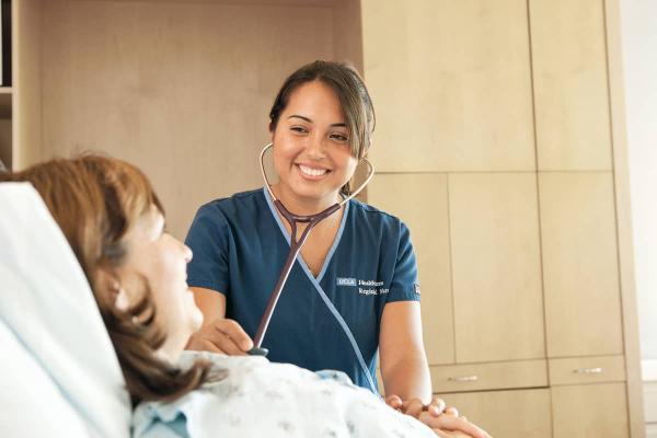 Nurse with patient