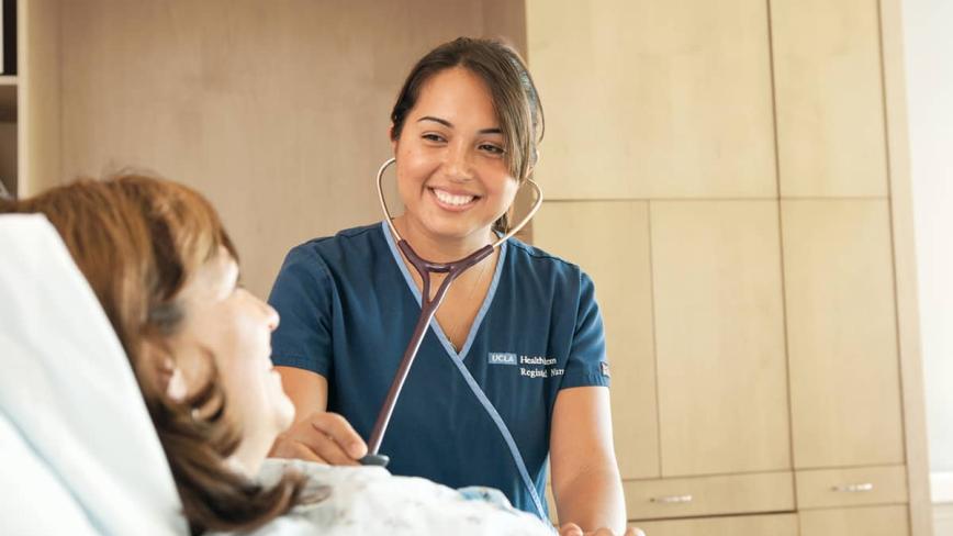 Nurse with patient