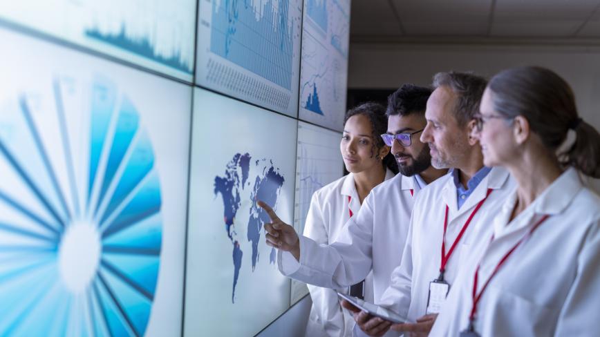 a team of health researchers looking at health data
