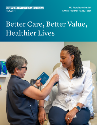 image of a health professional smiling at a patient inside a doctor's office